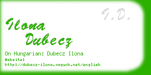 ilona dubecz business card
